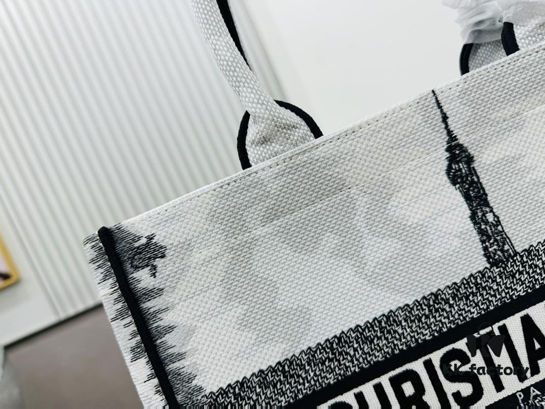 Original Surplus Stock Medium Di0r Book Tote in Thick, Heavy-Gauge Fabric