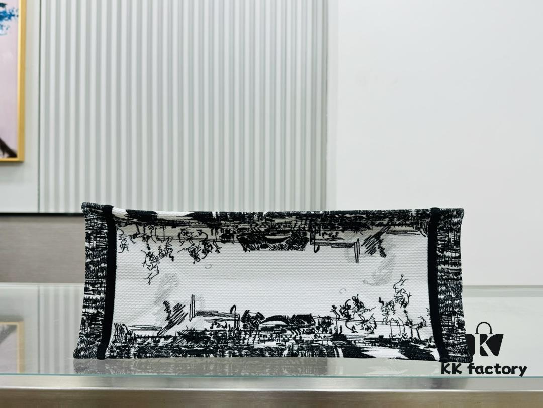 Original Surplus Stock Medium Di0r Book Tote in Thick, Heavy-Gauge Fabric