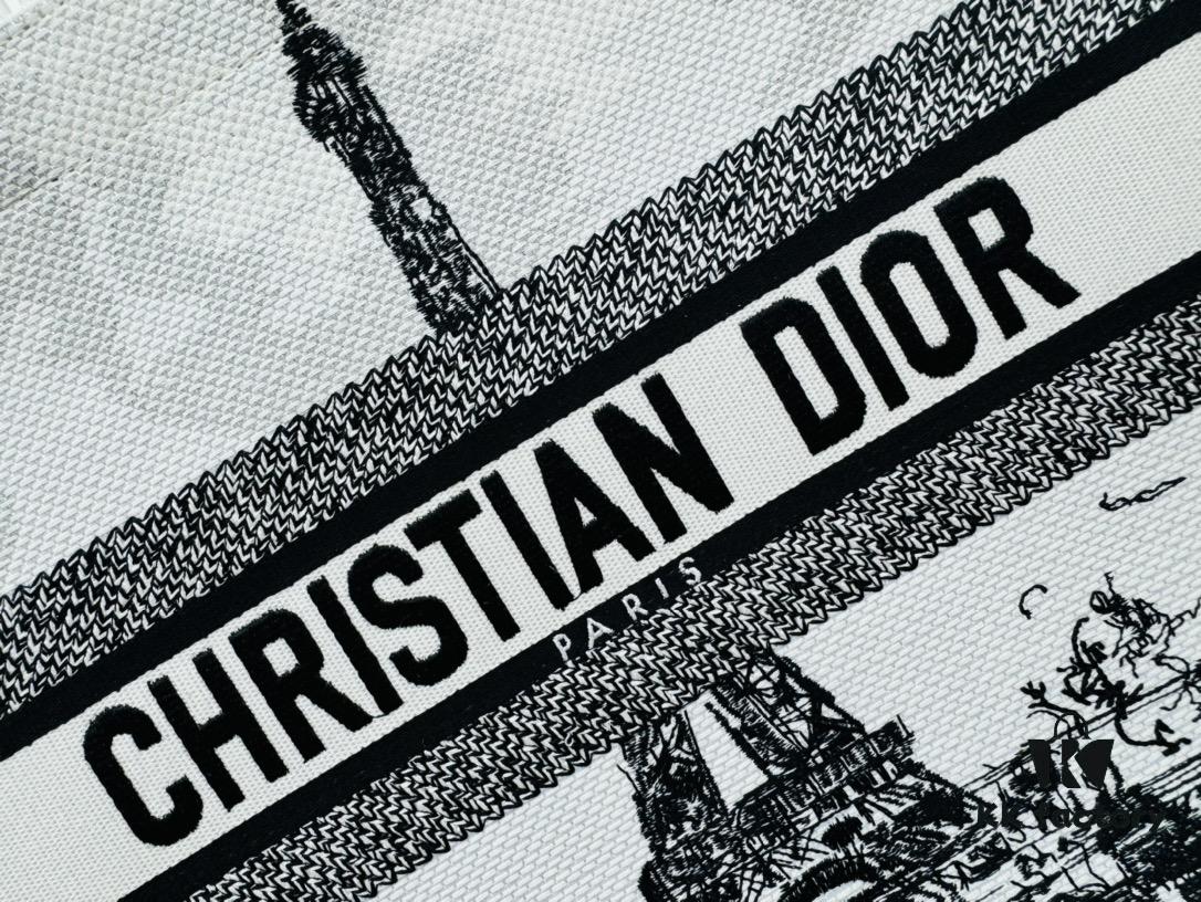 Original Surplus Stock Medium Di0r Book Tote in Thick, Heavy-Gauge Fabric