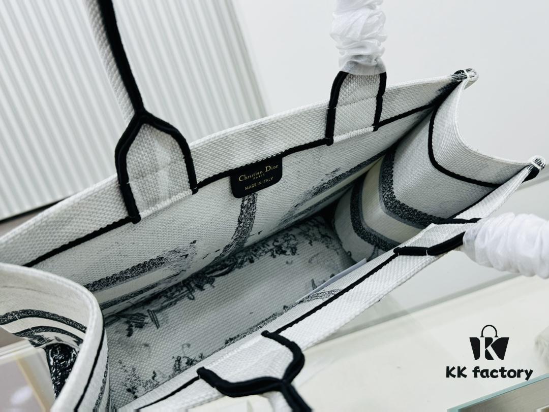 Original Surplus Stock Medium Di0r Book Tote in Thick, Heavy-Gauge Fabric