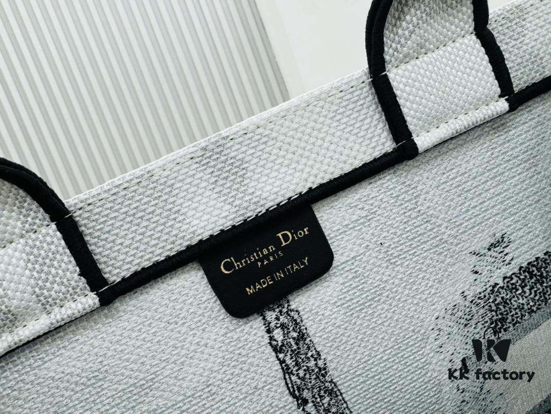 Original Surplus Stock Medium Di0r Book Tote in Thick, Heavy-Gauge Fabric