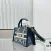 Dior Book Tote24 New Arrival Mini Size with Floral Blue Pattern