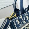 Dior Book Tote24 New Arrival Mini Size with Floral Blue Pattern