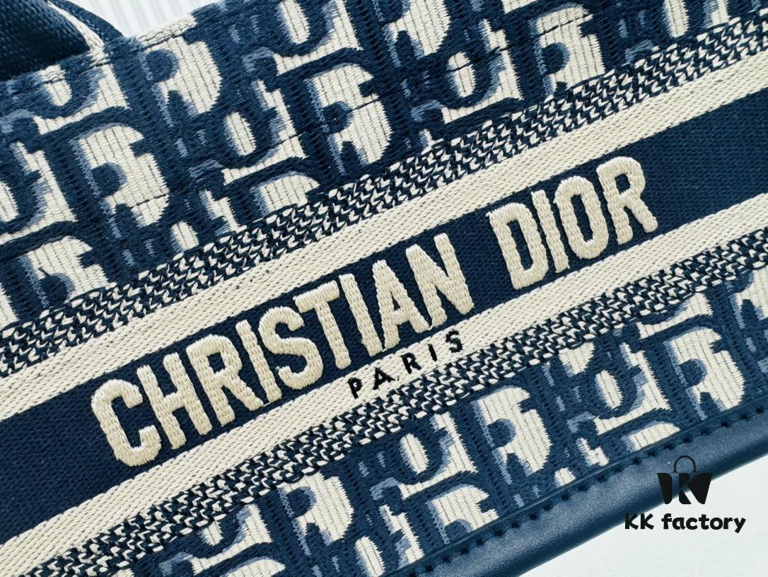 Dior Book Tote24 New Arrival Mini Size with Floral Blue Pattern