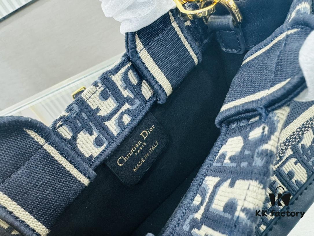 Dior Book Tote24 New Arrival Mini Size with Floral Blue Pattern