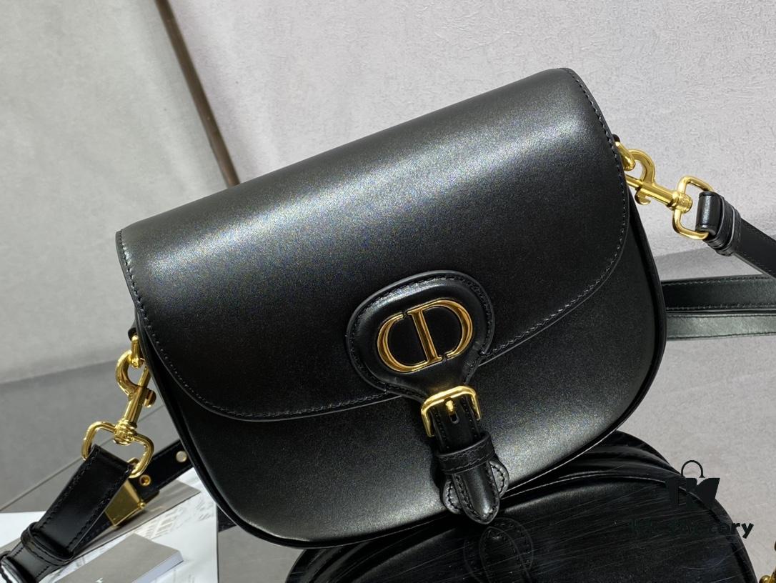 Medium DIOR BOBBY Handbag in Black Smooth Calfskin Leather