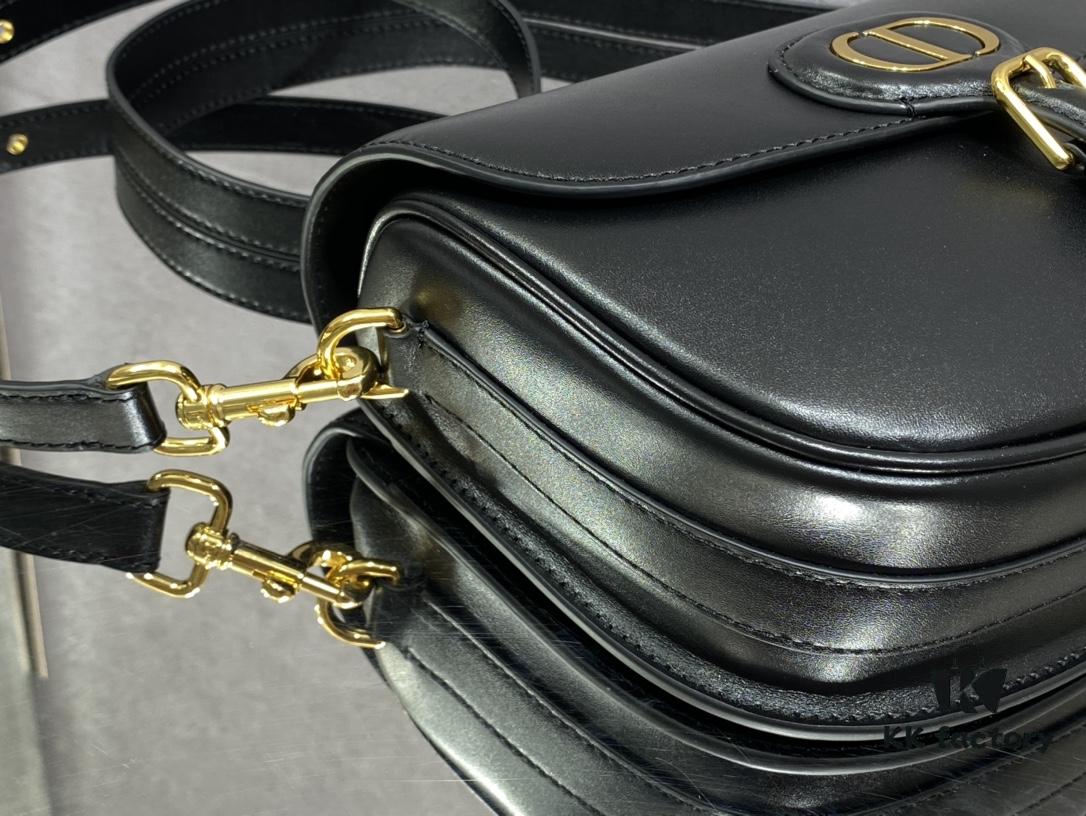 Medium DIOR BOBBY Handbag in Black Smooth Calfskin Leather