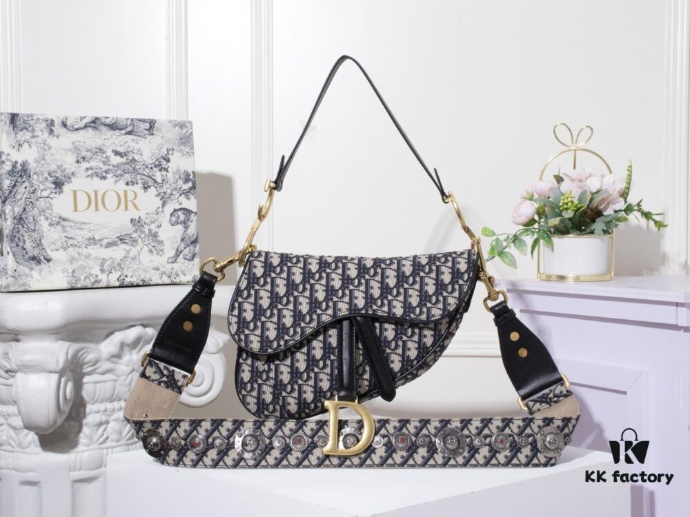 Large Roman Strap Dior Saddle Monogram Collection [Highest Quality Version Online] [Includes Original Strap from Retail Store]