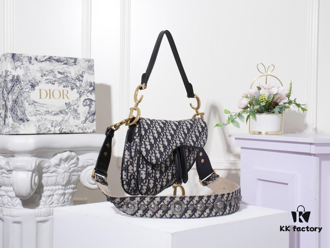 Large Roman Strap Dior Saddle Monogram Collection [Highest Quality Version Online] [Includes Original Strap from Retail Store]