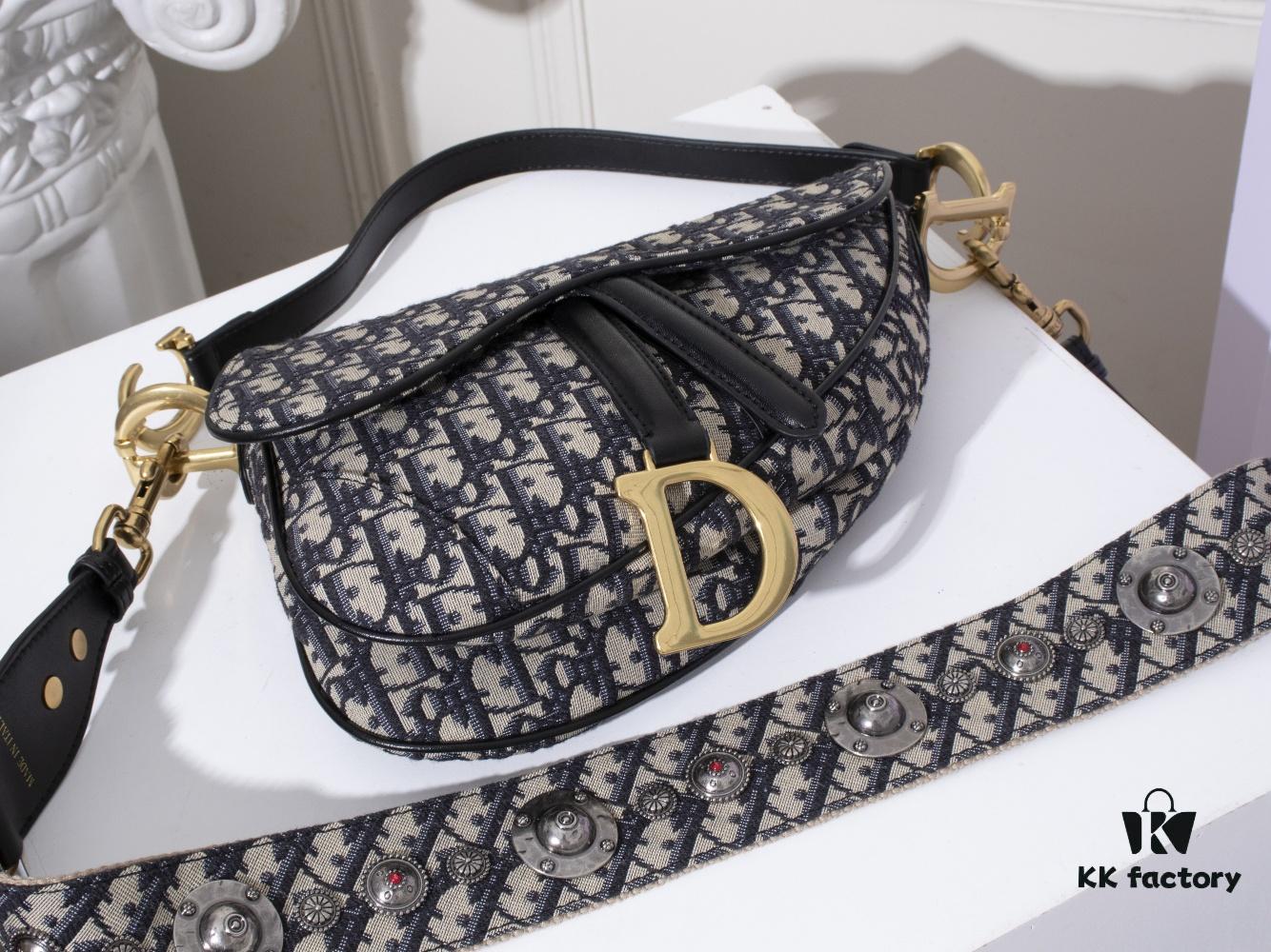 Large Roman Strap Dior Saddle Monogram Collection [Highest Quality Version Online] [Includes Original Strap from Retail Store]