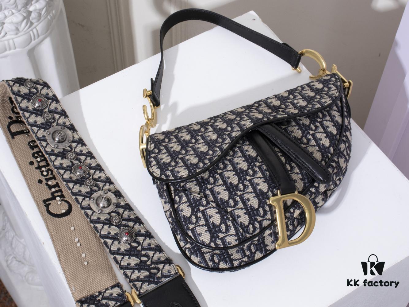 Large Roman Strap Dior Saddle Monogram Collection [Highest Quality Version Online] [Includes Original Strap from Retail Store]