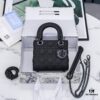 Lady Dior Quilted Matte Calfskin Flap Handbag