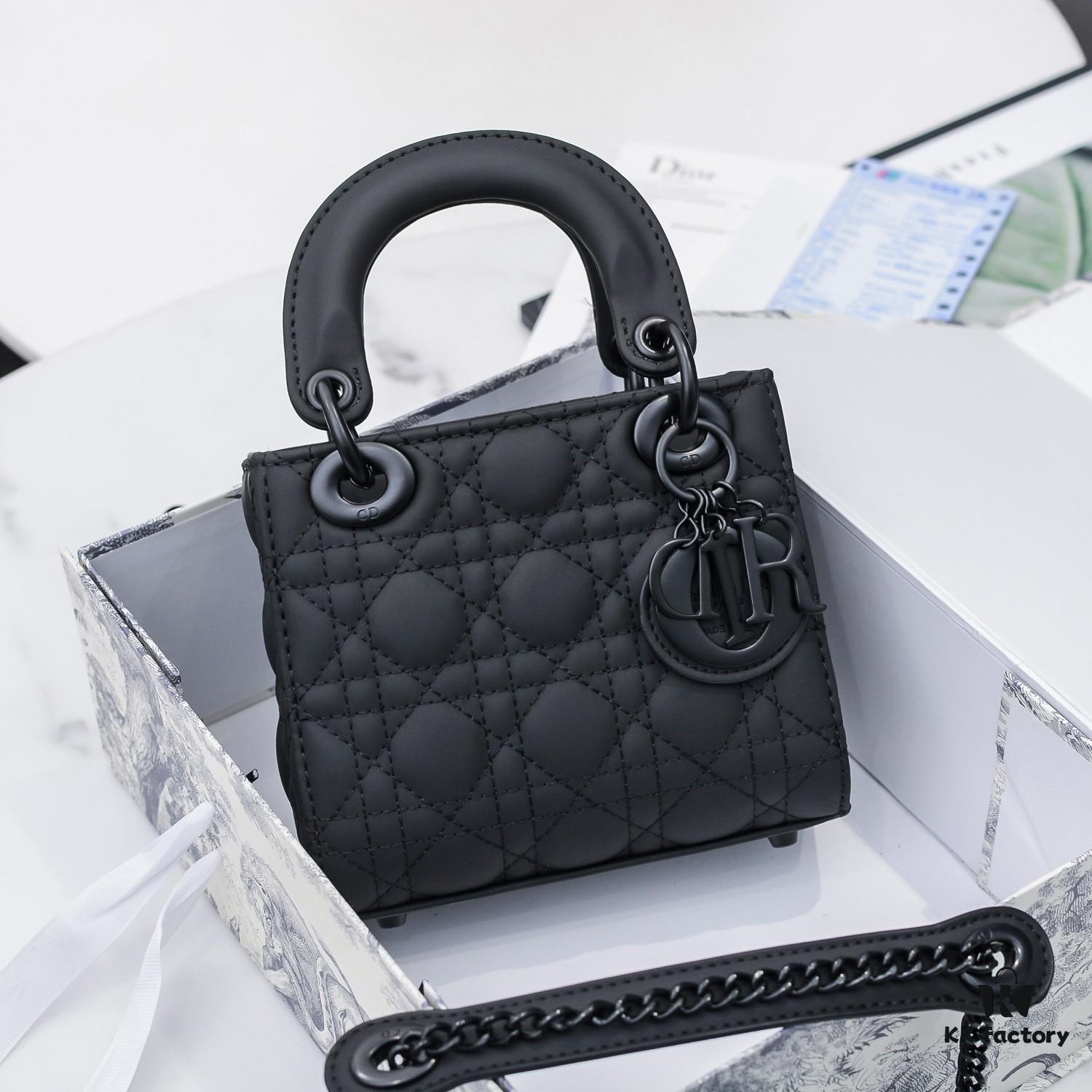 Lady Dior Quilted Matte Calfskin Flap Handbag