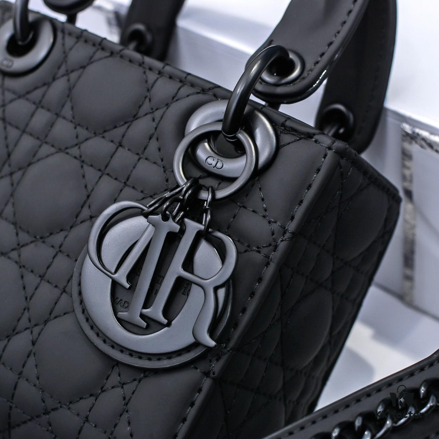 Lady Dior Quilted Matte Calfskin Flap Handbag