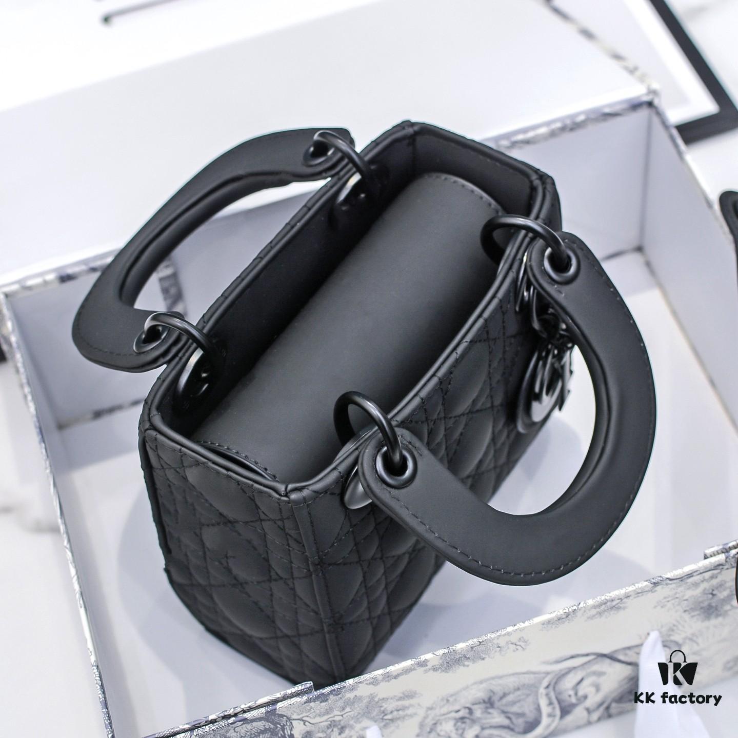 Lady Dior Quilted Matte Calfskin Flap Handbag