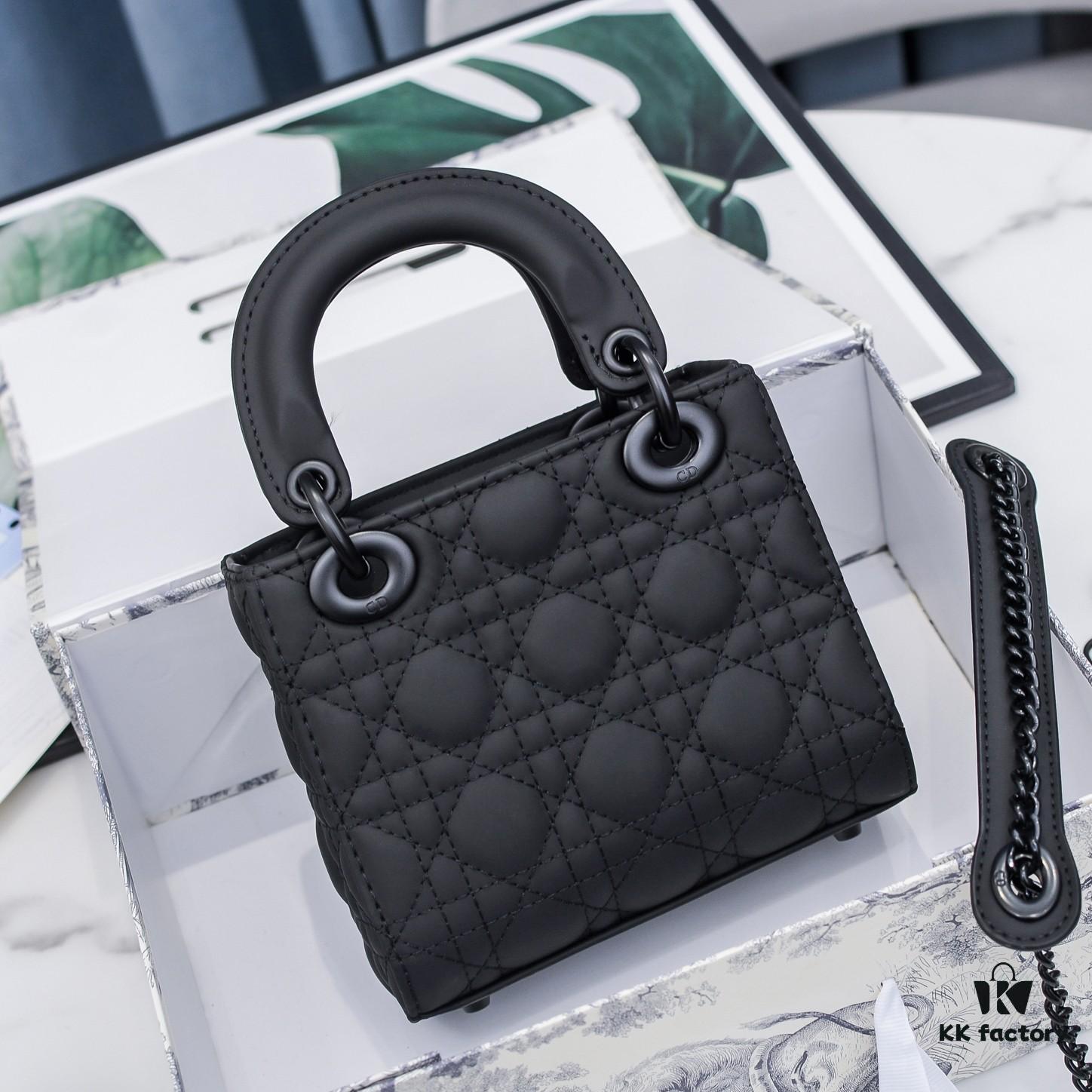 Lady Dior Quilted Matte Calfskin Flap Handbag