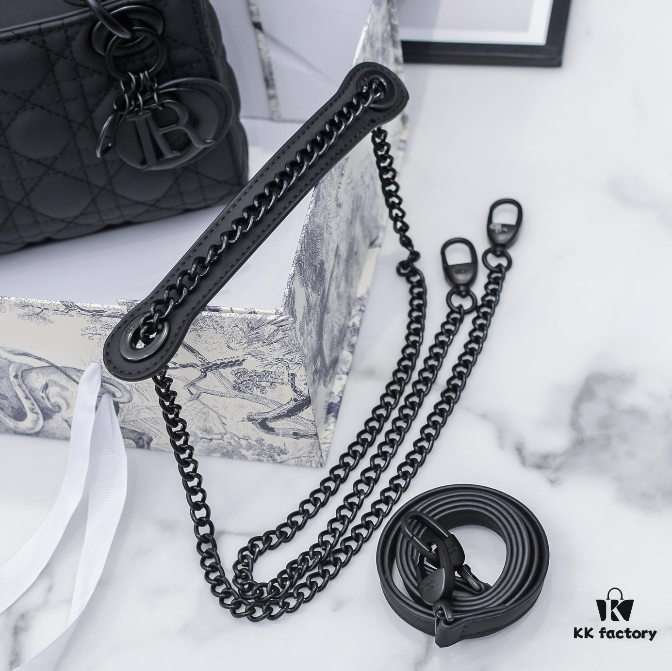 Lady Dior Quilted Matte Calfskin Flap Handbag