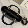 Black Dior Medium Light Gold Buckle Lambskin Lady Dior Handbag