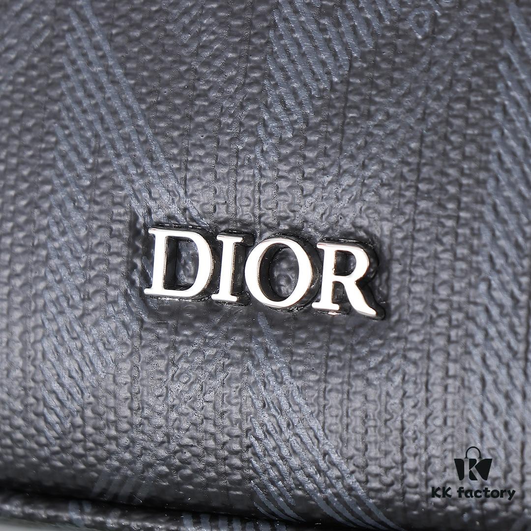 Black Oblique Galaxy Print Calfskin Leather Bag - Model: 1ESPO206