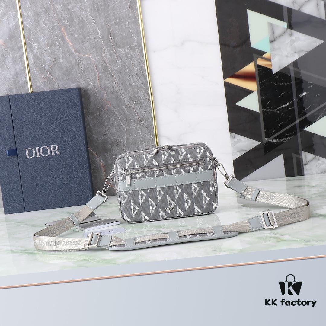 Gray Oblique Galaxy Printed Calfskin Leather Bag - Model: 1ESPO206