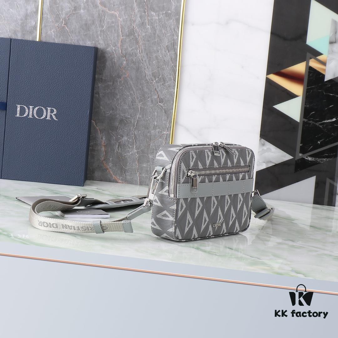 Gray Oblique Galaxy Printed Calfskin Leather Bag - Model: 1ESPO206