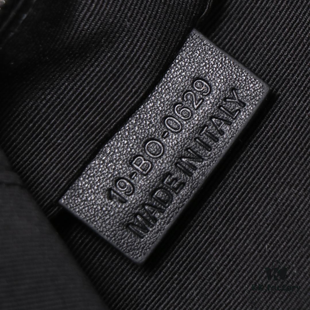 Black Oblique Galaxy Print Calfskin Leather Bag - Model: 1ESPO206