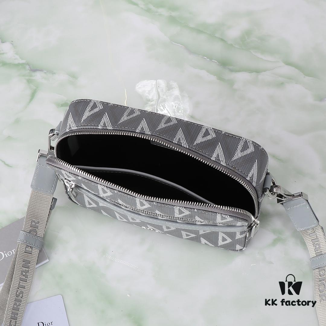 Gray Oblique Galaxy Printed Calfskin Leather Bag - Model: 1ESPO206