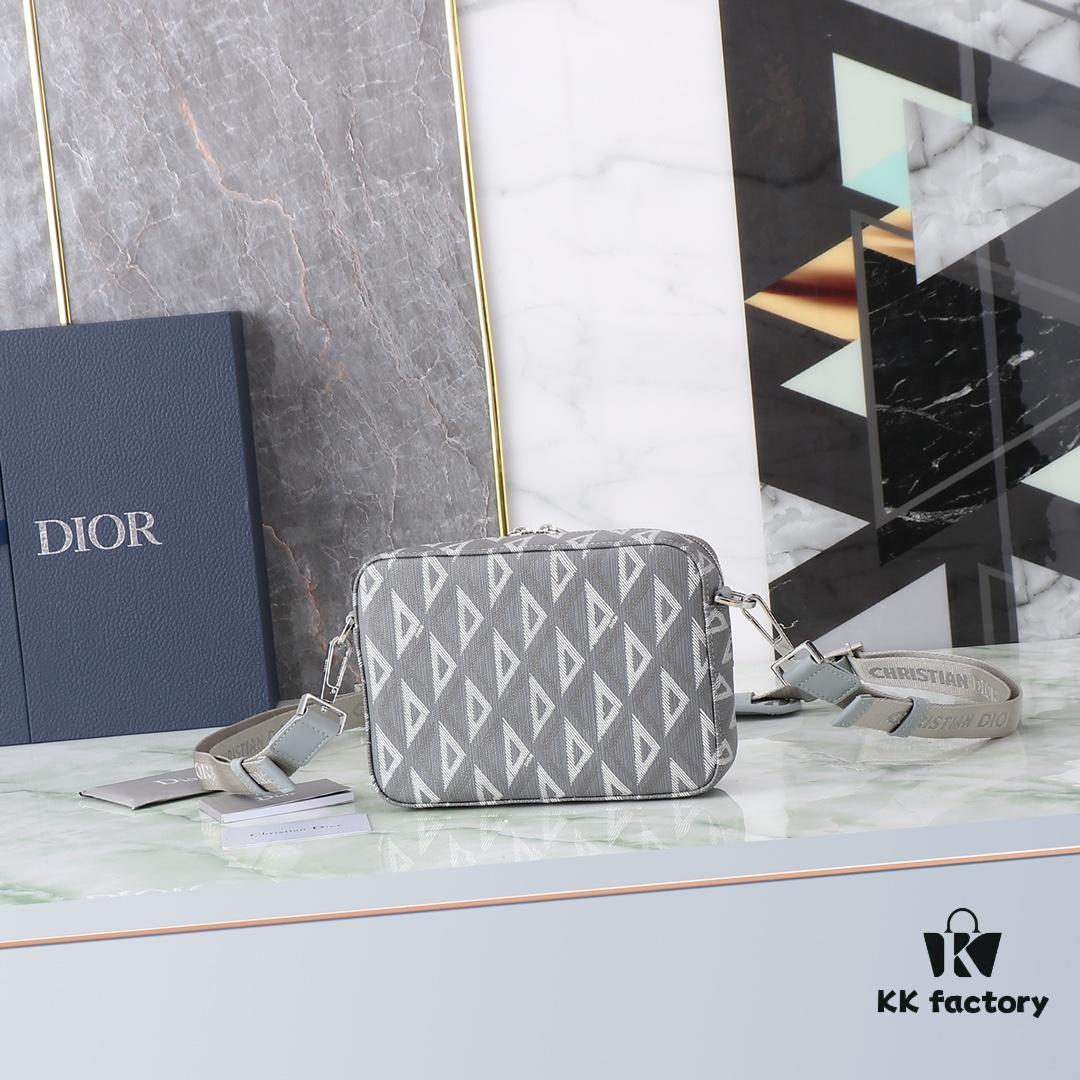 Gray Oblique Galaxy Printed Calfskin Leather Bag - Model: 1ESPO206