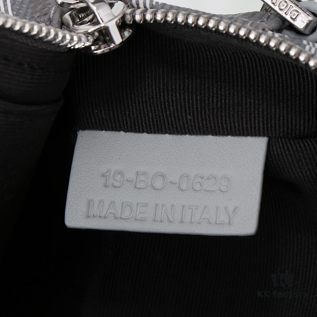 Gray Oblique Galaxy Printed Calfskin Leather Bag - Model: 1ESPO206