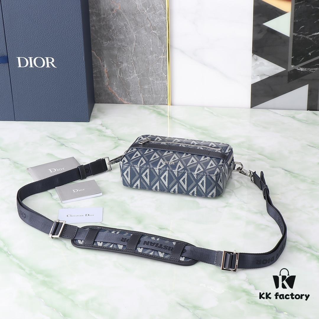 Safari Messenger Bag in Dior Blue CD Diamond Canvas