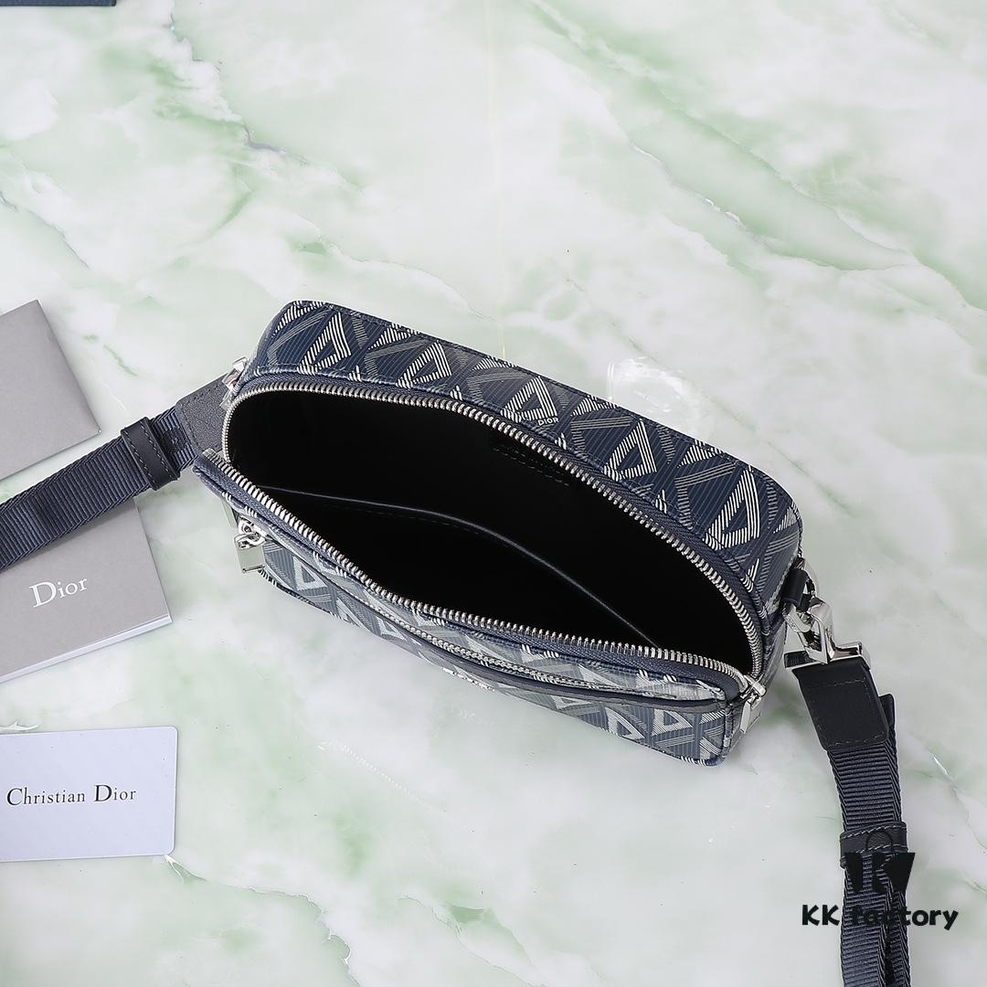 Safari Messenger Bag in Dior Blue CD Diamond Canvas