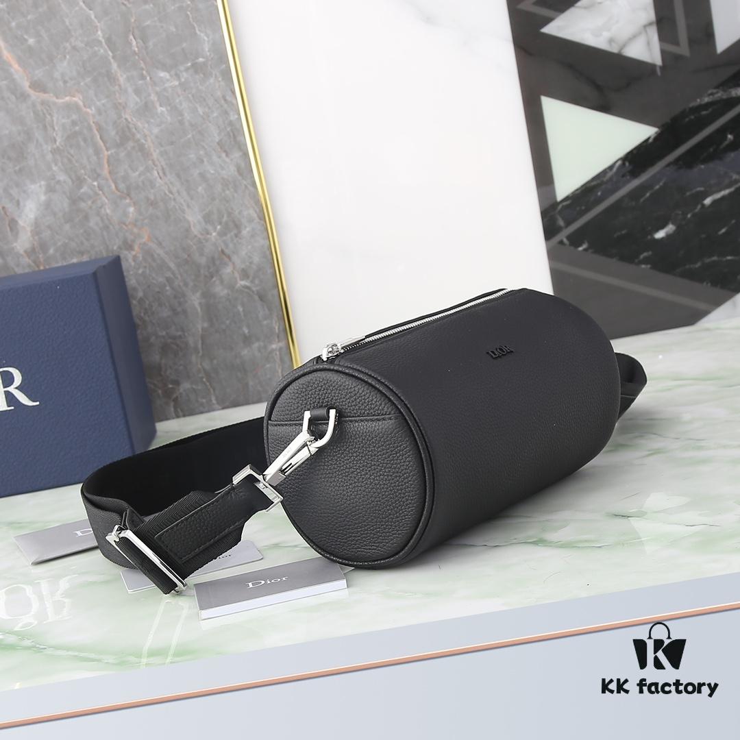 Dior ROLLER DIOR OBLIQUE Men's Shoulder and Crossbody Bag / Cylindrical Bag [Includes Original Retail Box]