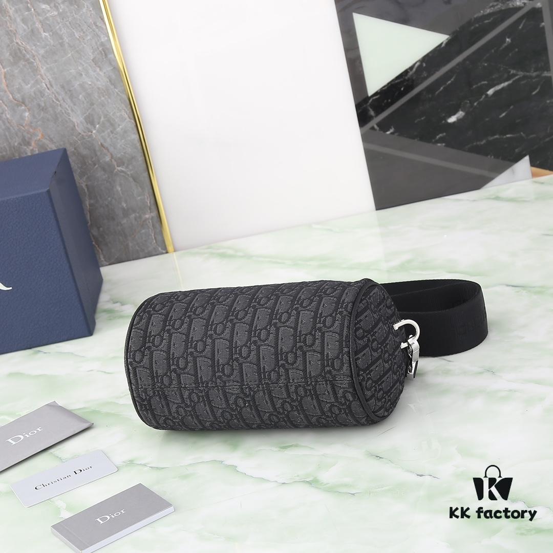 Dior ROLLER DIOR OBLIQUE Men's Shoulder and Crossbody Bag / Cylindrical Bag [With Original Retail Box]