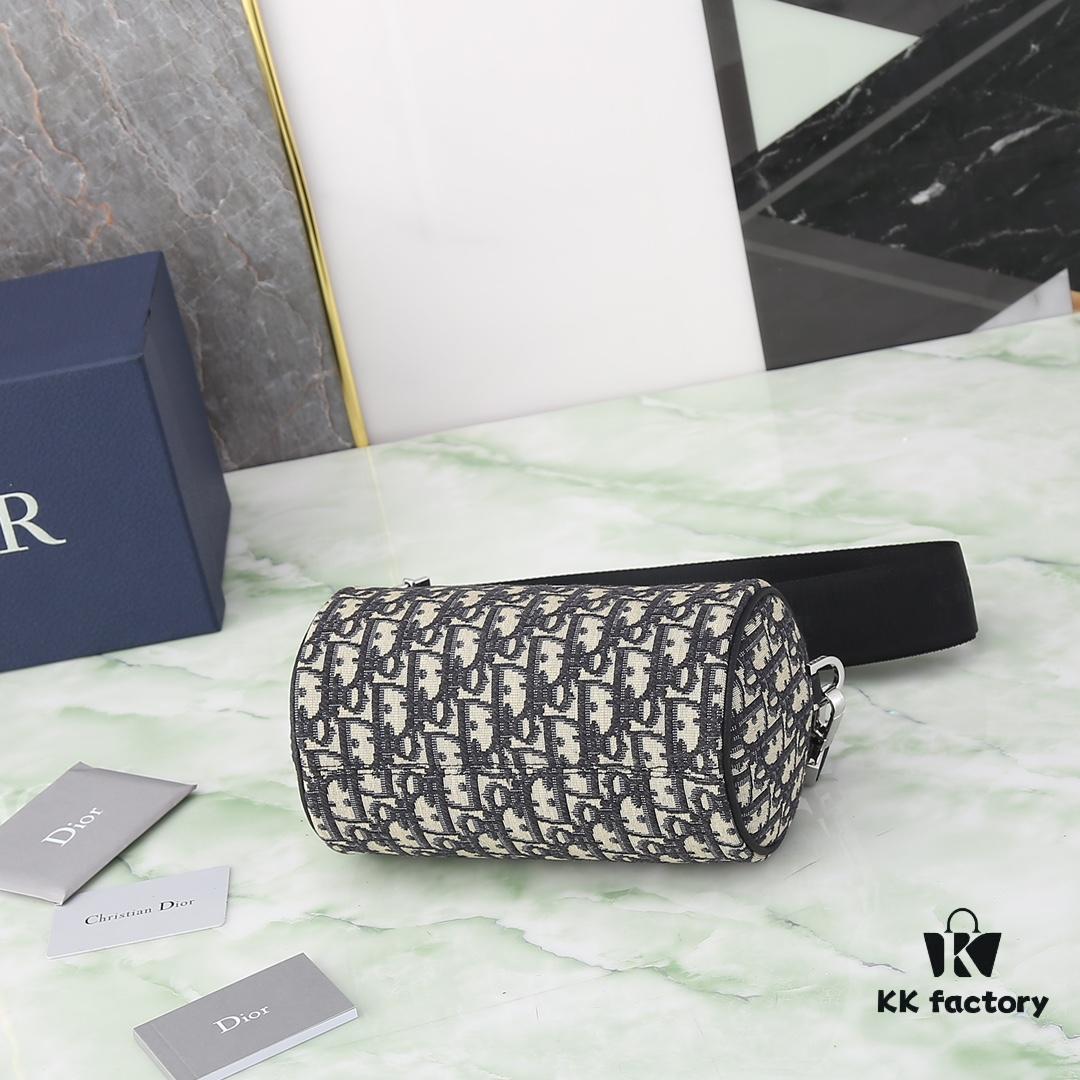 Dior ROLLER DIOR OBLIQUE Men's Shoulder and Crossbody Bag / Cylindrical Bag [Includes Original Retail Box]