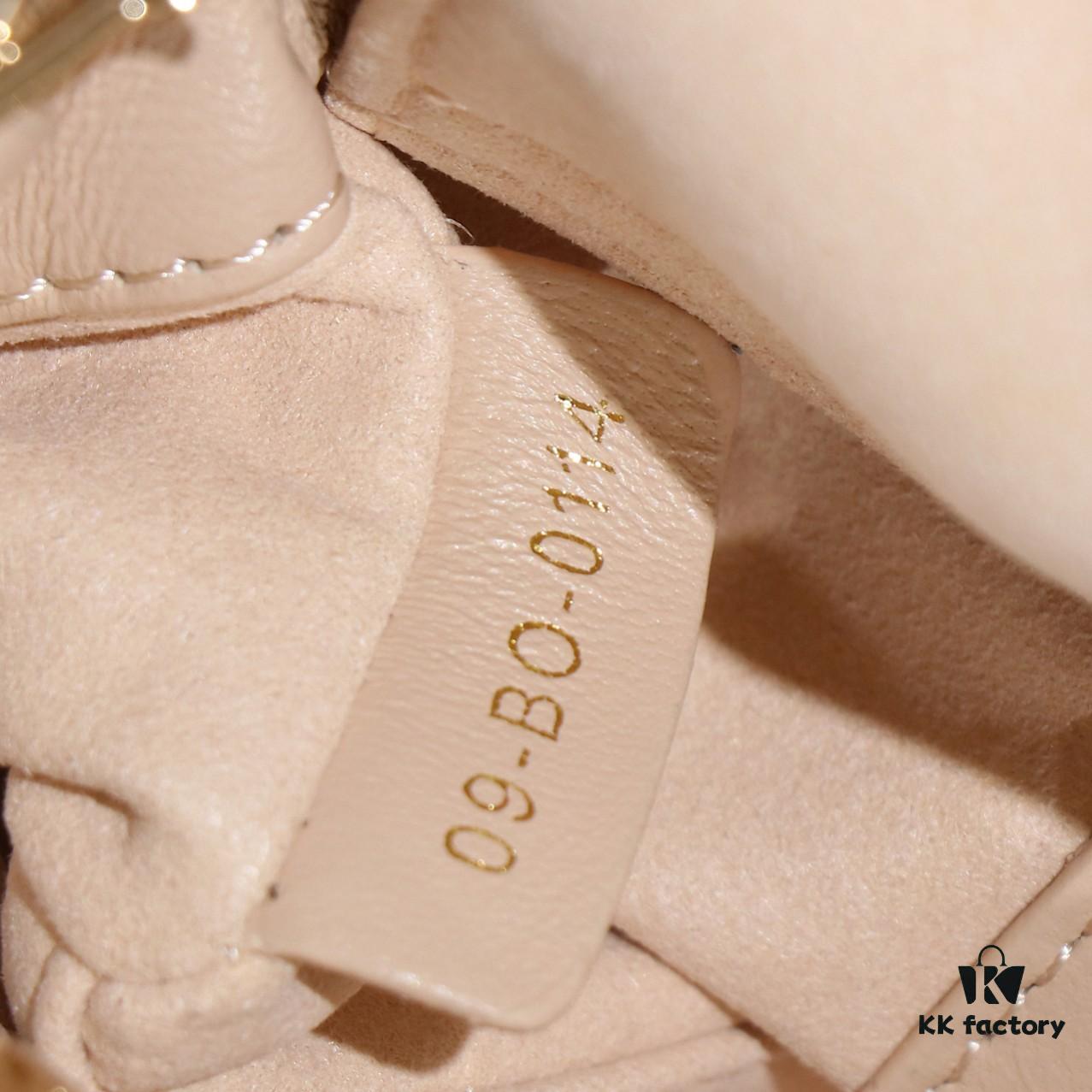 Beige Lambskin Cannage Lady D-Joy Bag