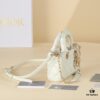 White Lambskin Cannage Pattern Lady D-Joy Bag