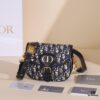 Dior Bobby Medium Shoulder Bag in Black Smooth Calfskin with Vintage Gold Hardware