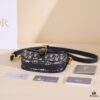 Dior Bobby Medium Shoulder Bag in Black Smooth Calfskin with Vintage Gold Hardware