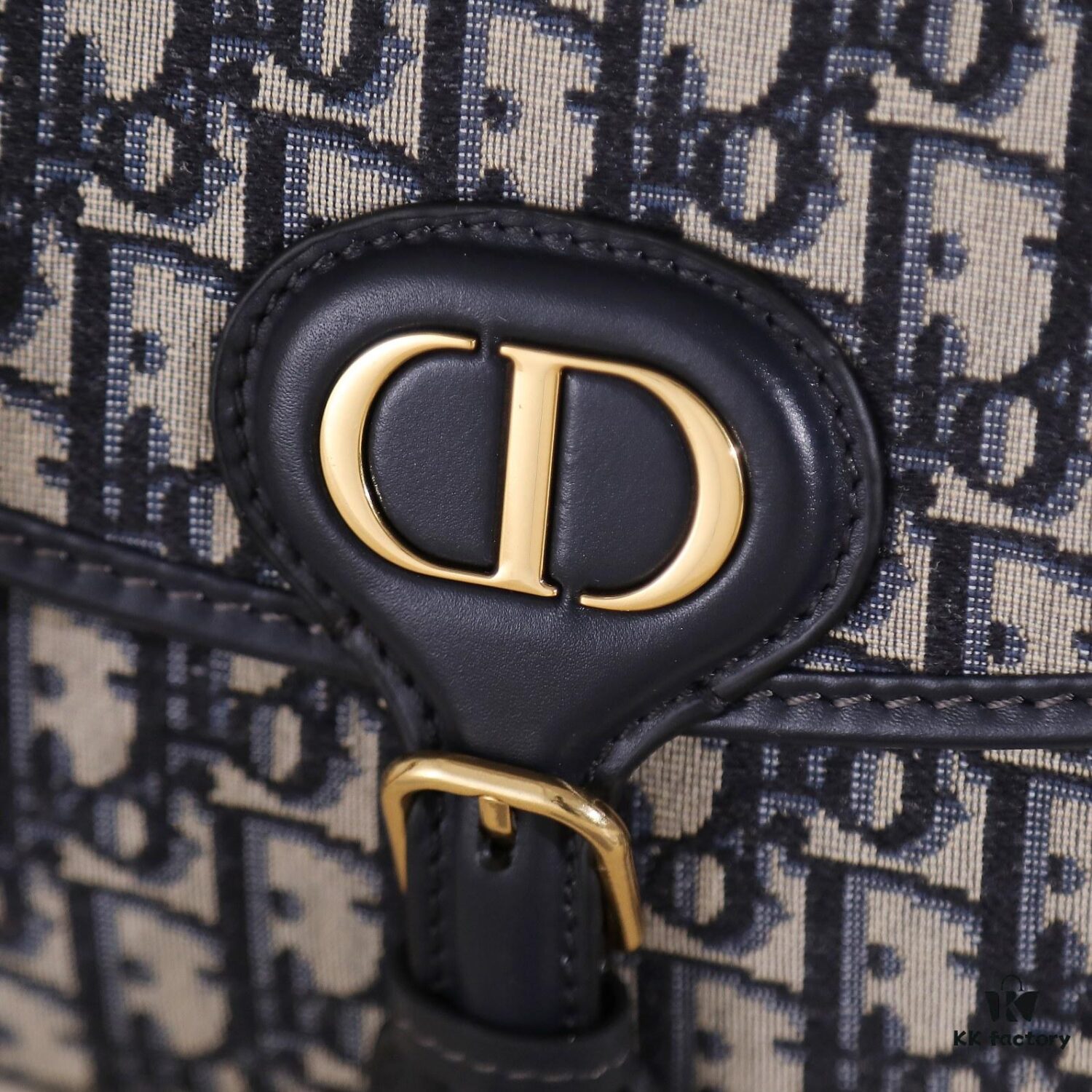 Dior Bobby Medium Shoulder Bag in Black Smooth Calfskin with Vintage Gold-Tone Hardware