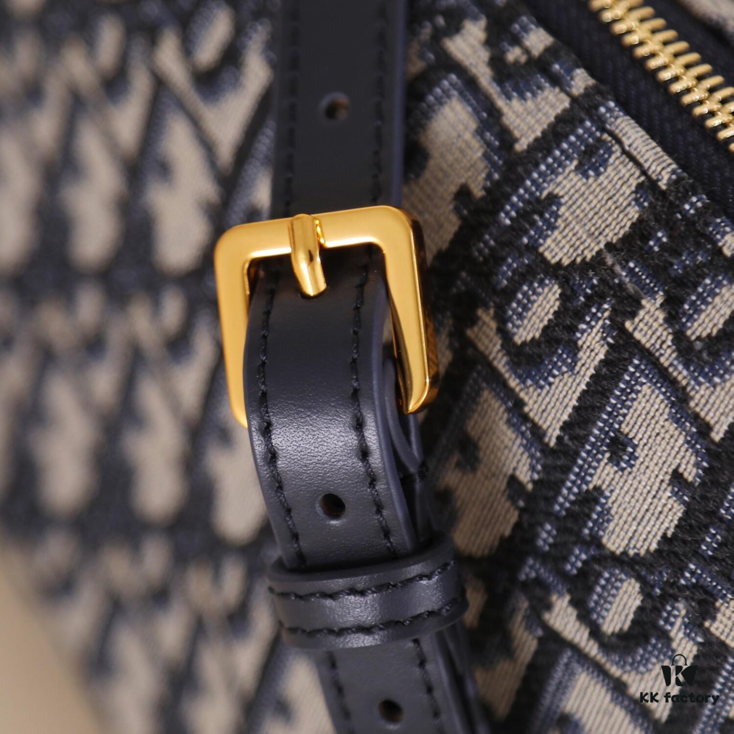 Diorstar Hobo Chain Bag in Blue Oblique Jacquard Fabric