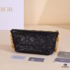 DiorStar Hobo Chain Bag in Black Crinkled Calfskin with Cannage Pattern