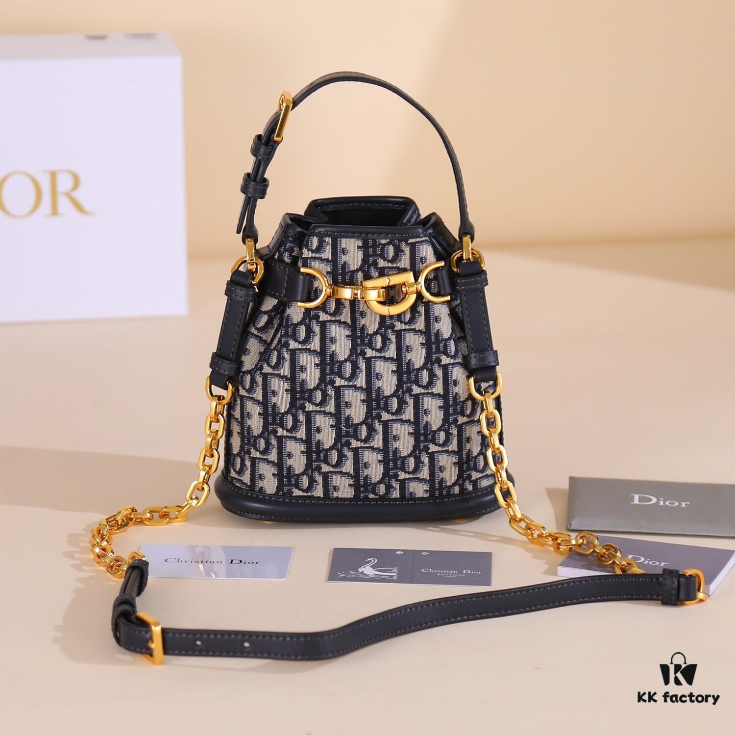 Small Cest Dior Handbag in Blue Oblique Print - Exclusive Channel Stock