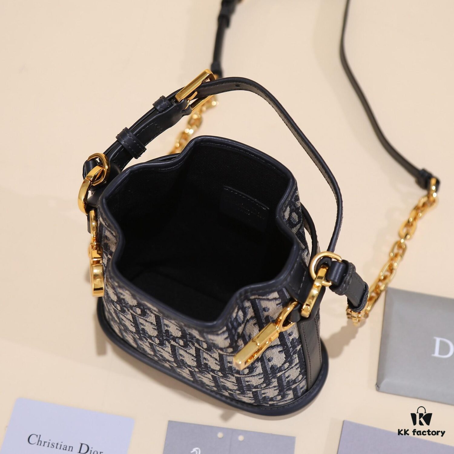 Small Cest Dior Handbag in Blue Oblique Print - Exclusive Channel Stock
