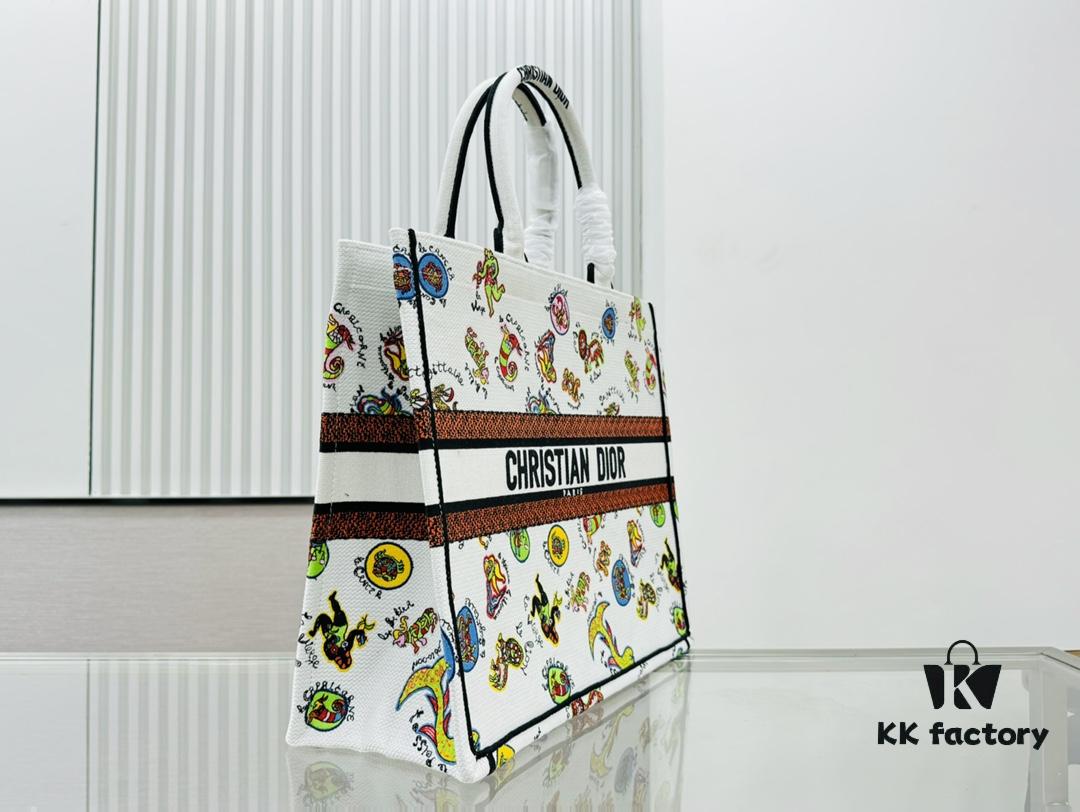 Oversized Original Order Thick Yarn Fabric Dior Book Tote