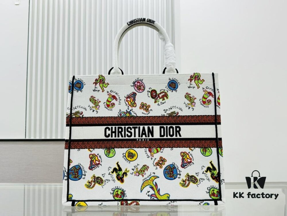 Oversized Original Order Thick Yarn Fabric Dior Book Tote