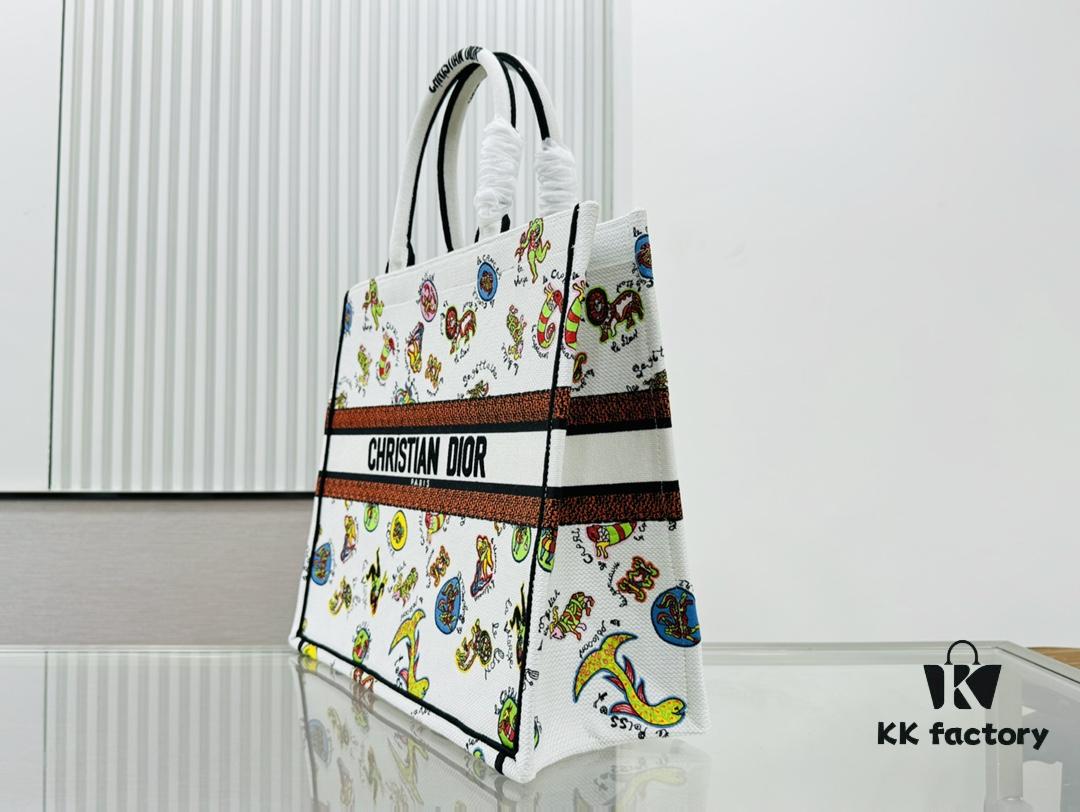 Oversized Original Order Thick Yarn Fabric Dior Book Tote