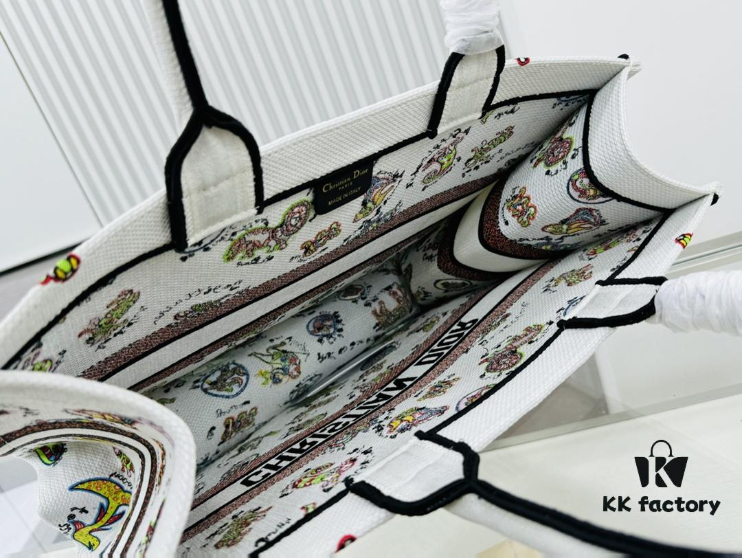 Oversized Original Order Thick Yarn Fabric Dior Book Tote