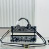 Black Blue Tiger, Super Mini with Shoulder Strap DIOR Book Tote 24 Spring/Summer New Arrival