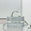 Dior Book Tote 24 Spring Mini Size with Shoulder Strap in Grey Tiger