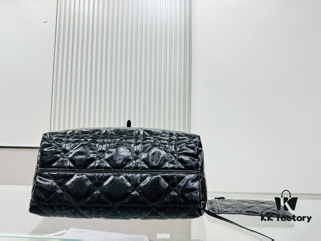 Dior Book Tote Large Oil-Waxed Leather Handbag